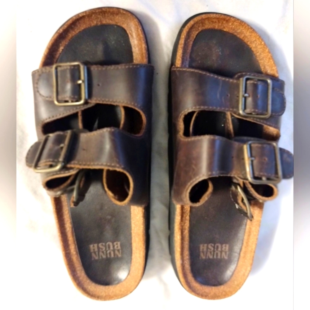 NUN BUSH Men’s Leather Sandals Sz 9